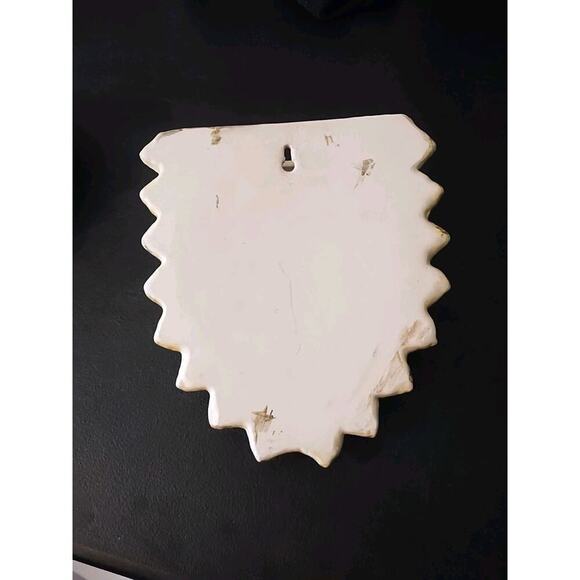 Pair Vintage yellow pink floral Wall Pocket Vases Planters Cottagecore Cottage - Picture 7 of 7